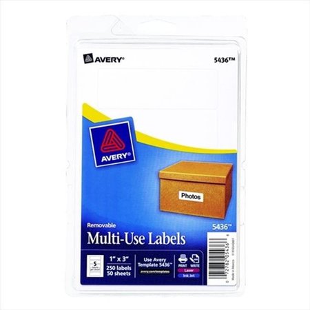 AVERY Avery 067684 Print Or Write Multi-Purpose Self-Adhesive Label For Laser And Inkjet Printers; 2 x 4 In. - White; Pack 100 67684